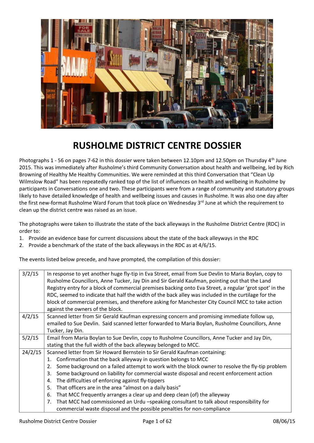 Rusholme District Centre Dossier