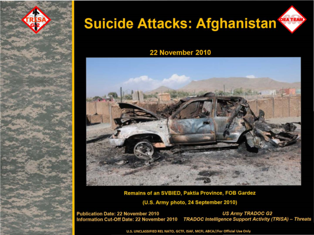 Suicide Attacks in Afghanistan