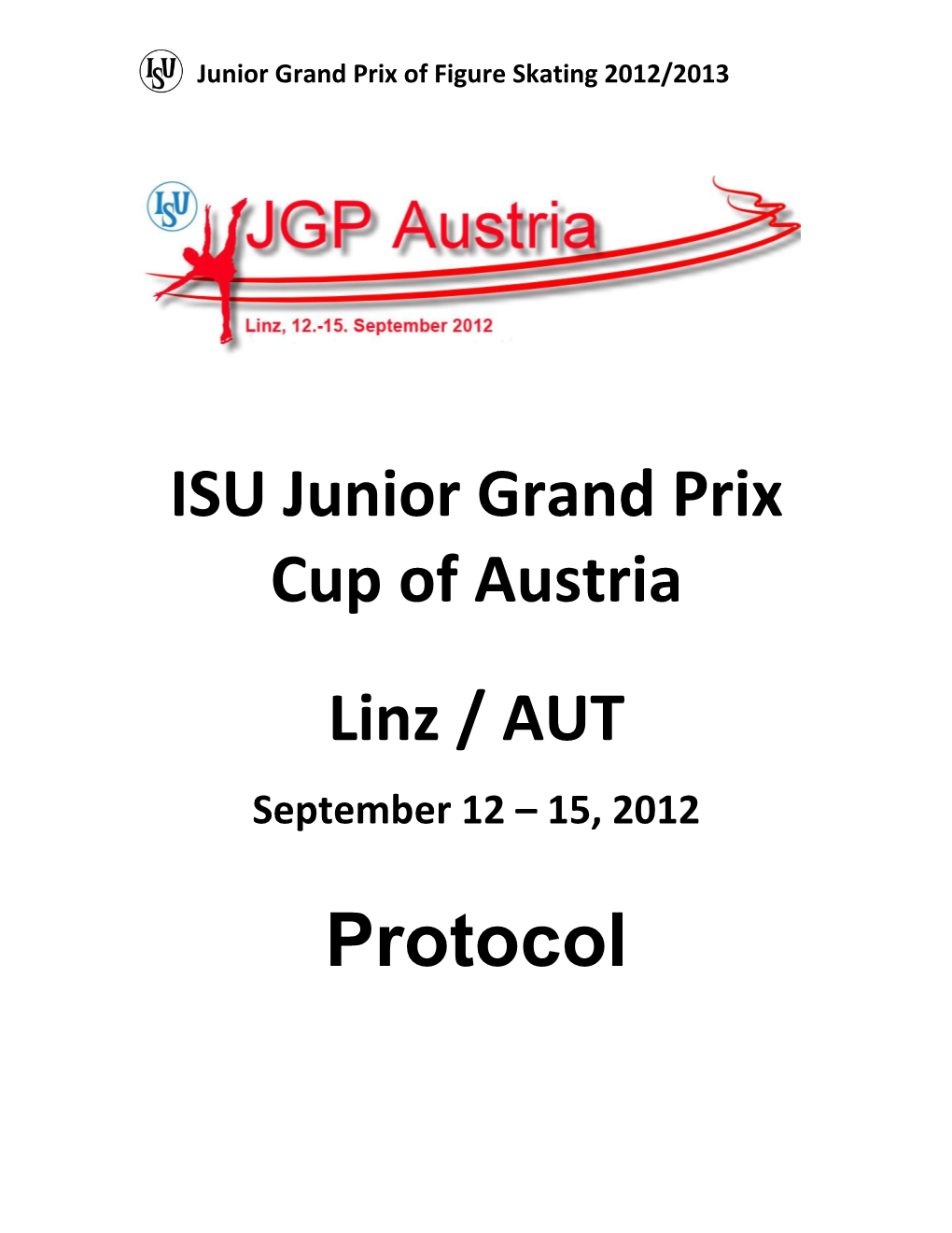 ISU Junior Grand Prix 2012 Austria, Linz