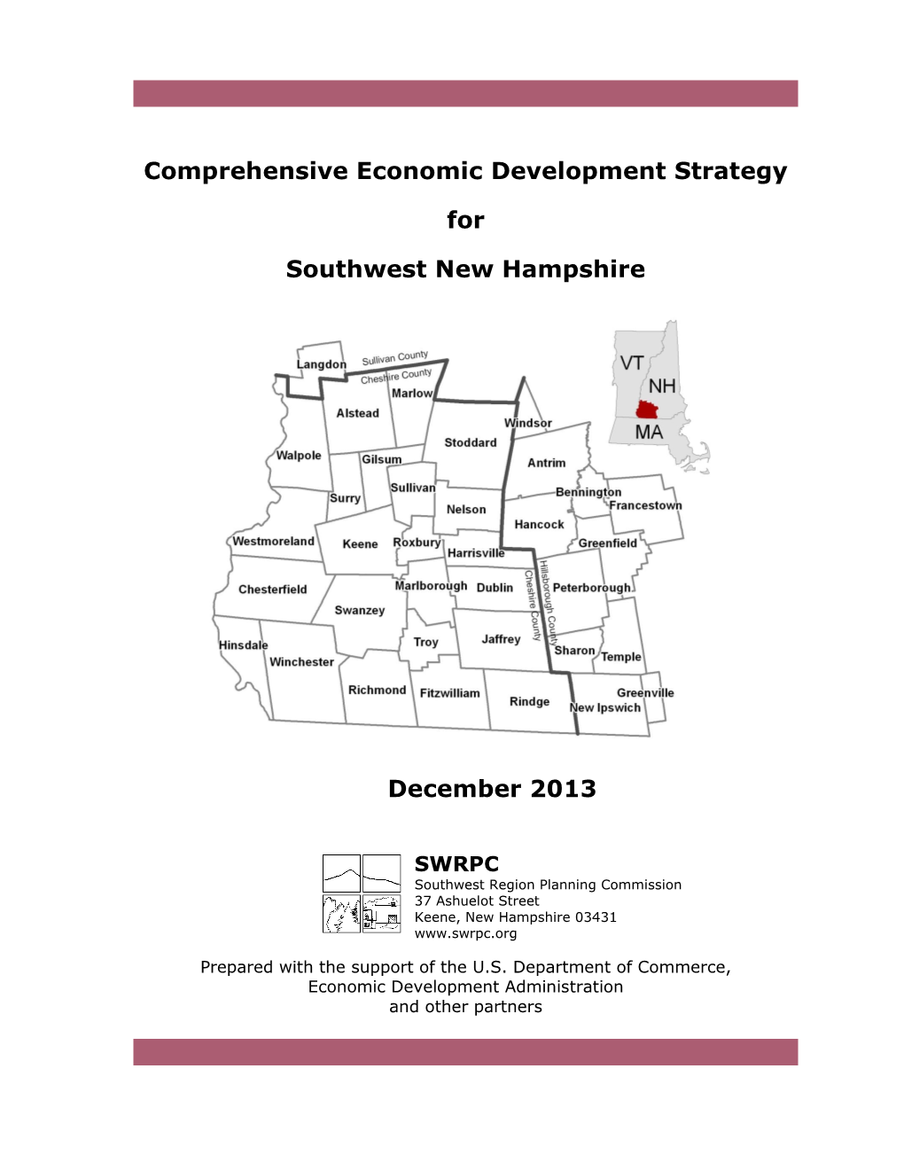 Comprehensive Economic Development Strategy for Southwest New Hampshire December 2013