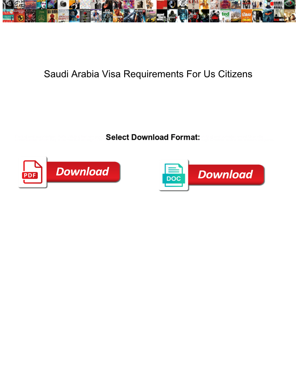 Saudi Arabia Visa Requirements for Us Citizens