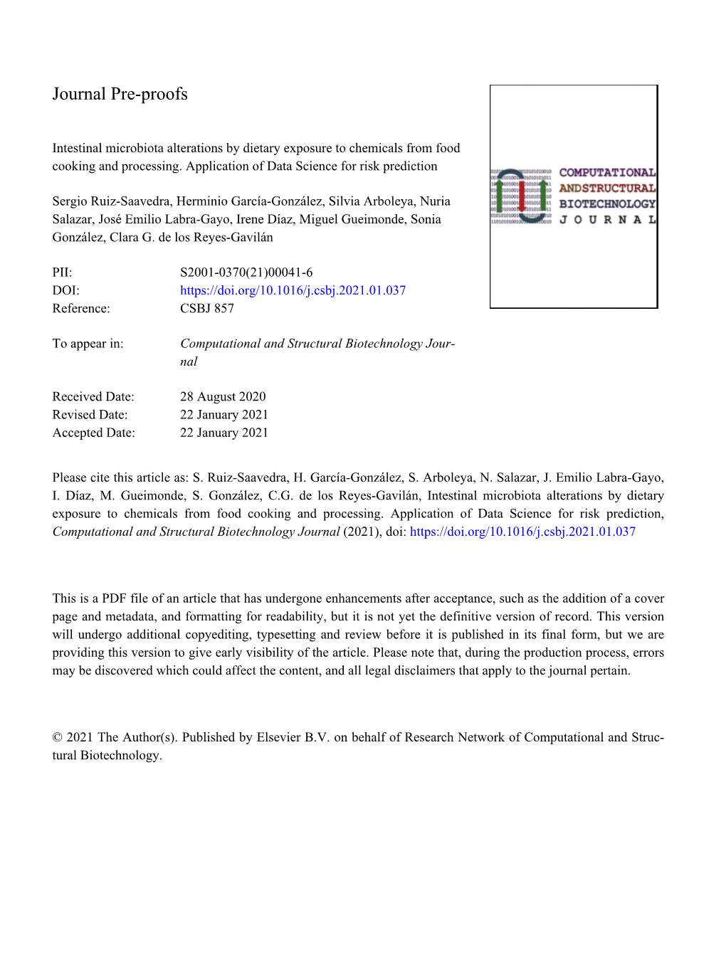 Intestinal Microbiota Alterations by Dietary Exposure to Chemicals from Food Cooking and Processing. Application of Data Science for Risk Prediction