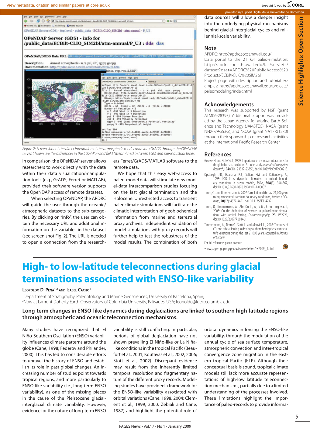 To Low-Latitude Teleconnections During Glacial Terminations Associated with ENSO-Like Variability