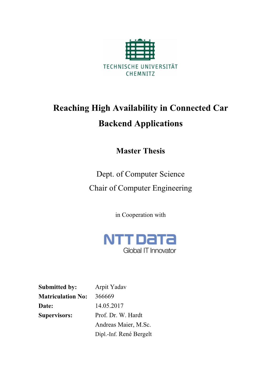 Reaching High Availability in Connected Car Backend Applications