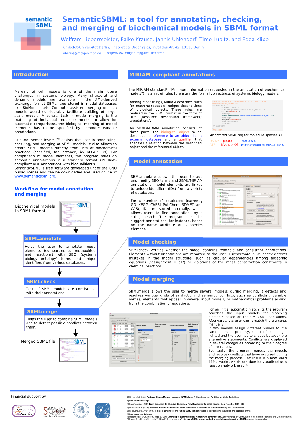 A Tool for Annotating, Checking, and Merging of Biochemical Models in SBML Format