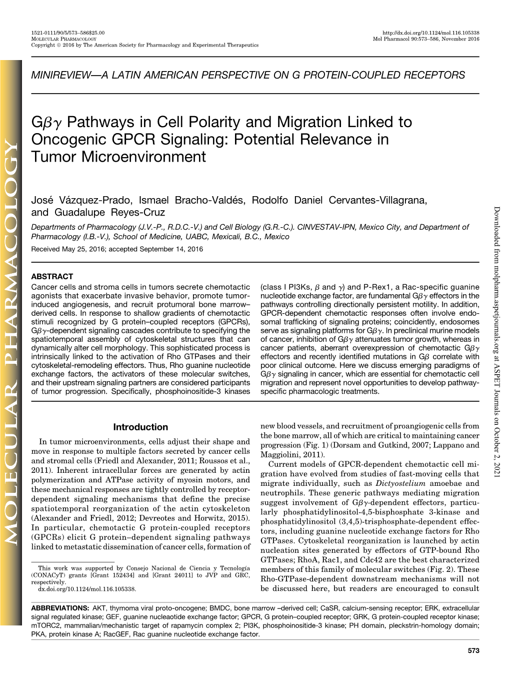 Gβγ Pathways in Cell Polarity and Migration Linked to Oncogenic