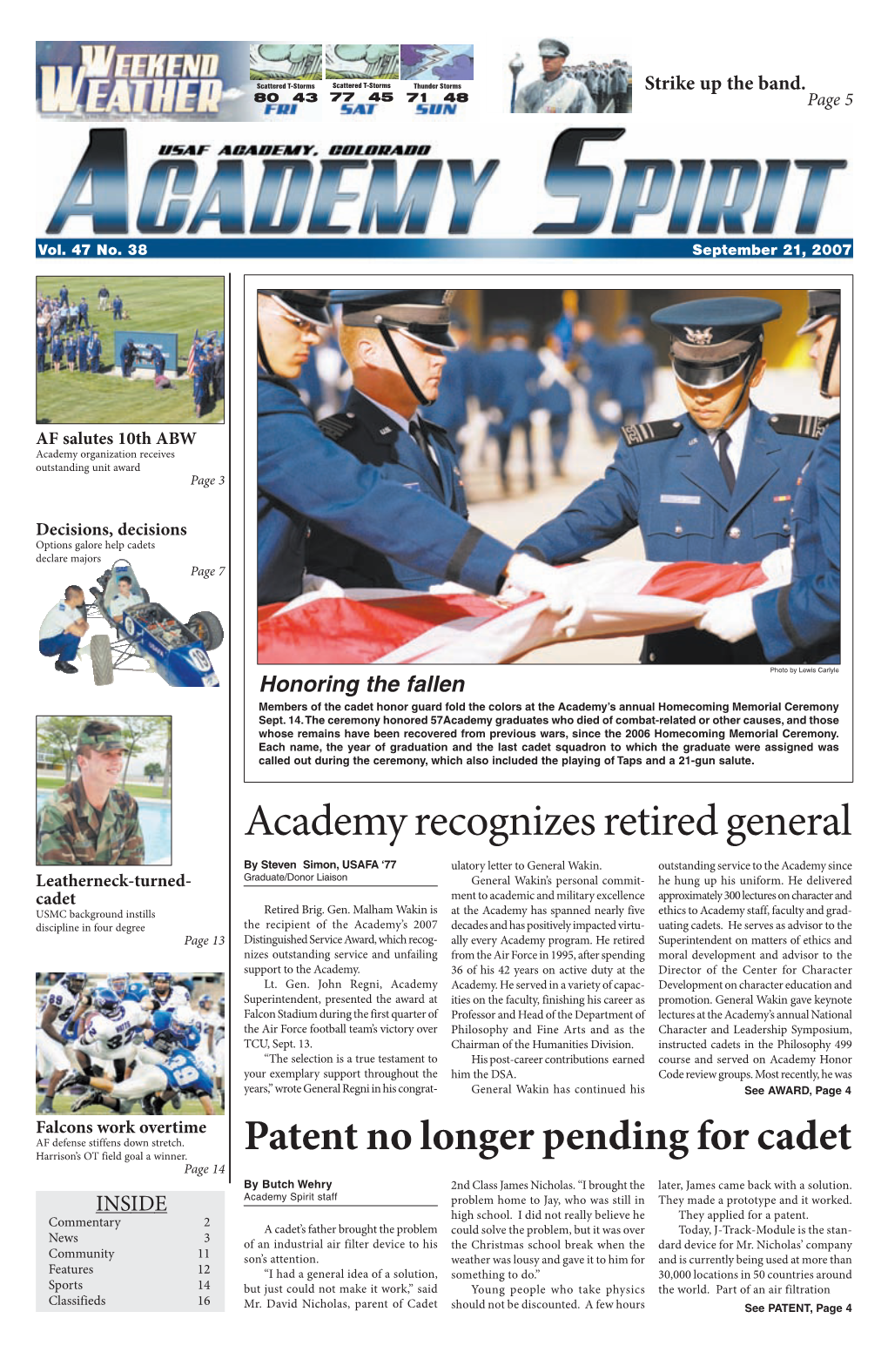 Academy Recognizes Retired General