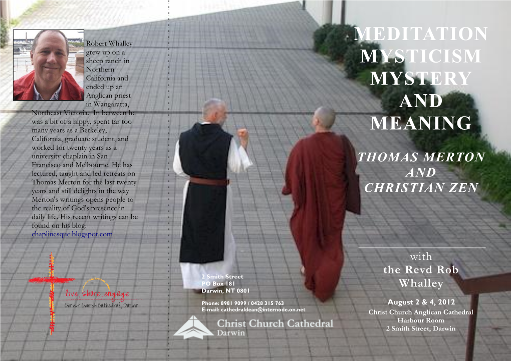 Meditation Mysticism Mystery and Meaning Thomas Merton And