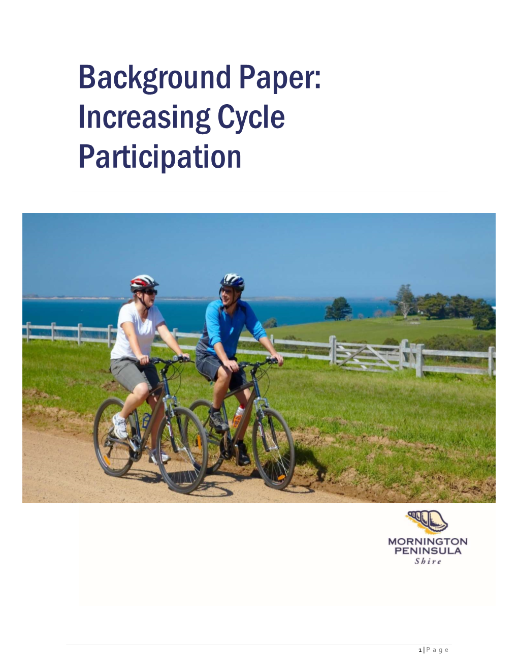 Background Paper: Increasing Cycle Participation