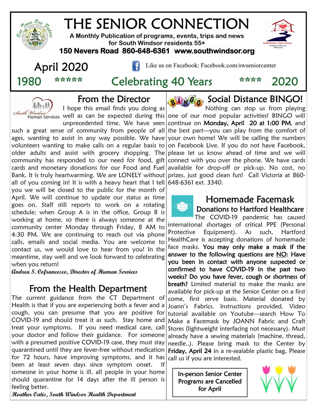 April 2020 Senior Newsletter
