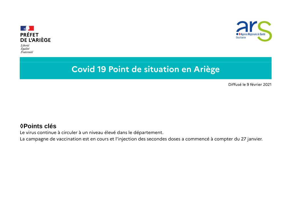 Covid 19 Point De Situation En Ariège