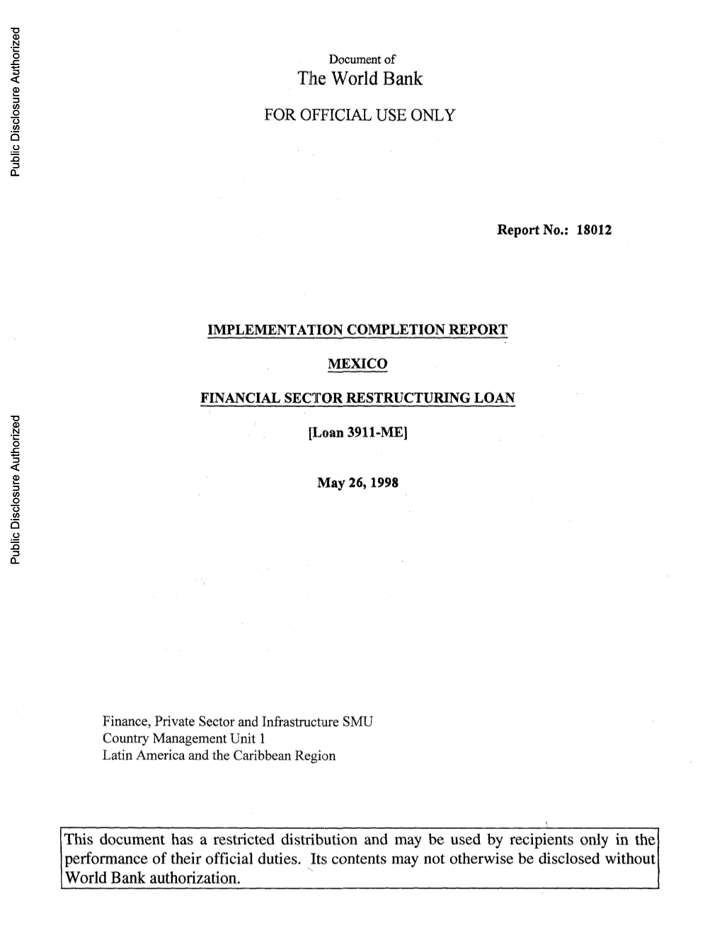 World Bank Document