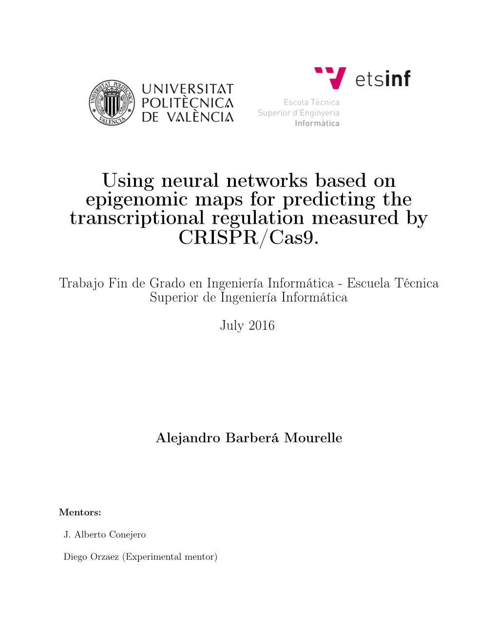 Using Neural Networks Based on Epigenomic Maps for Predicting the Transcriptional Regulation Measured by CRISPR/Cas9