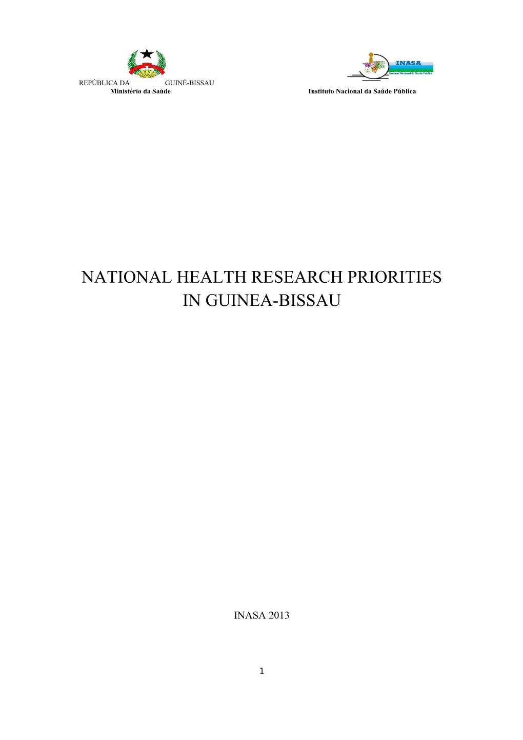 National Health Research Priorities in Guinea-Bissau
