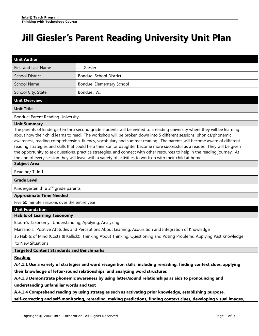 Unit Plan Template s6