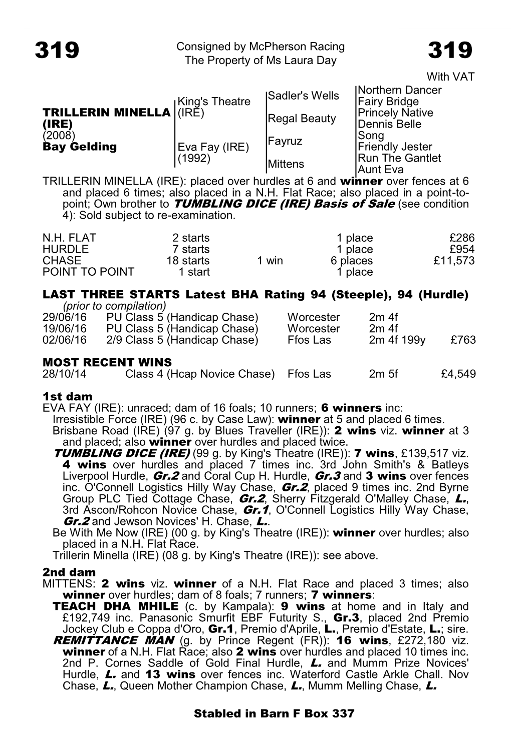 A Catalogue Page Lovingly Prepared by Weatherbys