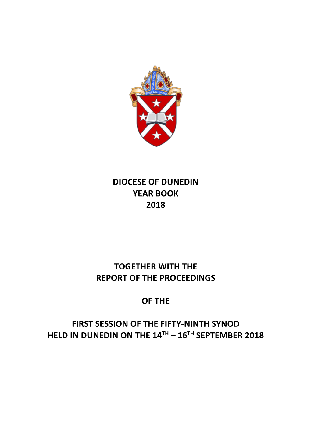 Diocese of Dunedin Year Book 2018