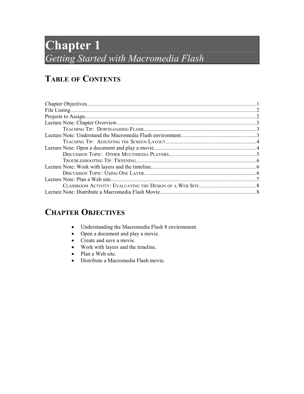 Getting Started with Macromedia Flash