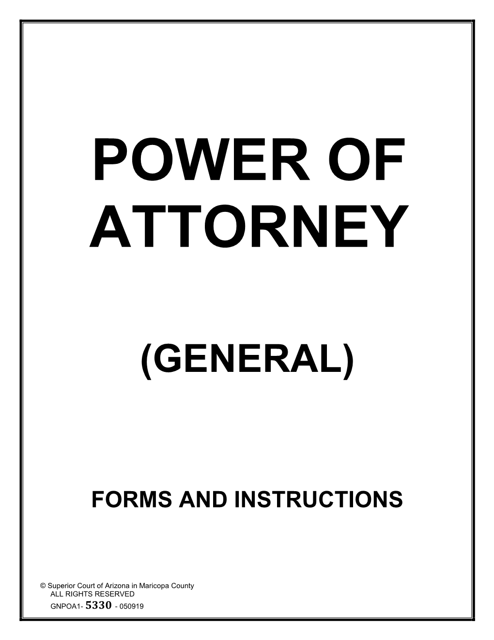 General Power of Attorney