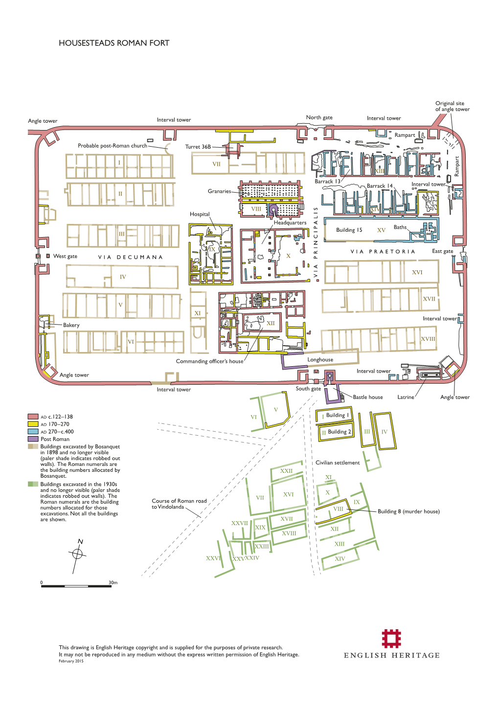 Download a Plan of Housesteads Roman Fort