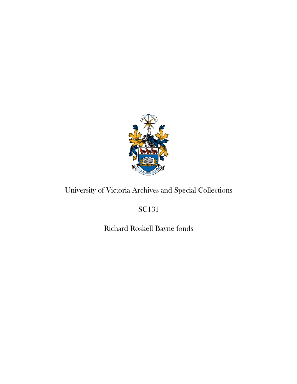 University of Victoria Archives and Special Collections SC131 Richard