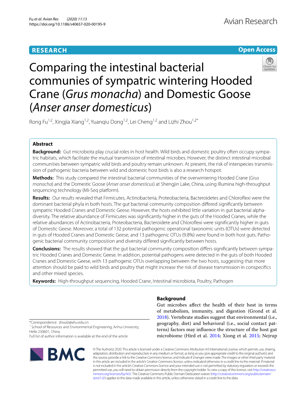 Comparing the Intestinal Bacterial Communies of Sympatric Wintering