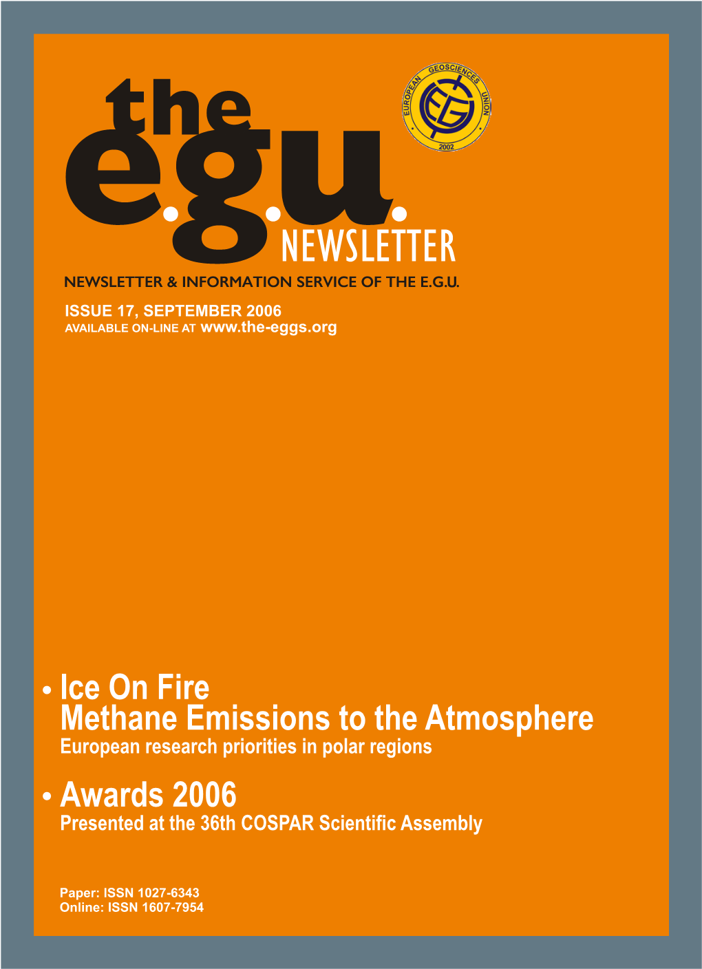 Ice on Fire Methane Emissions to the Atmosphere Awards 2006