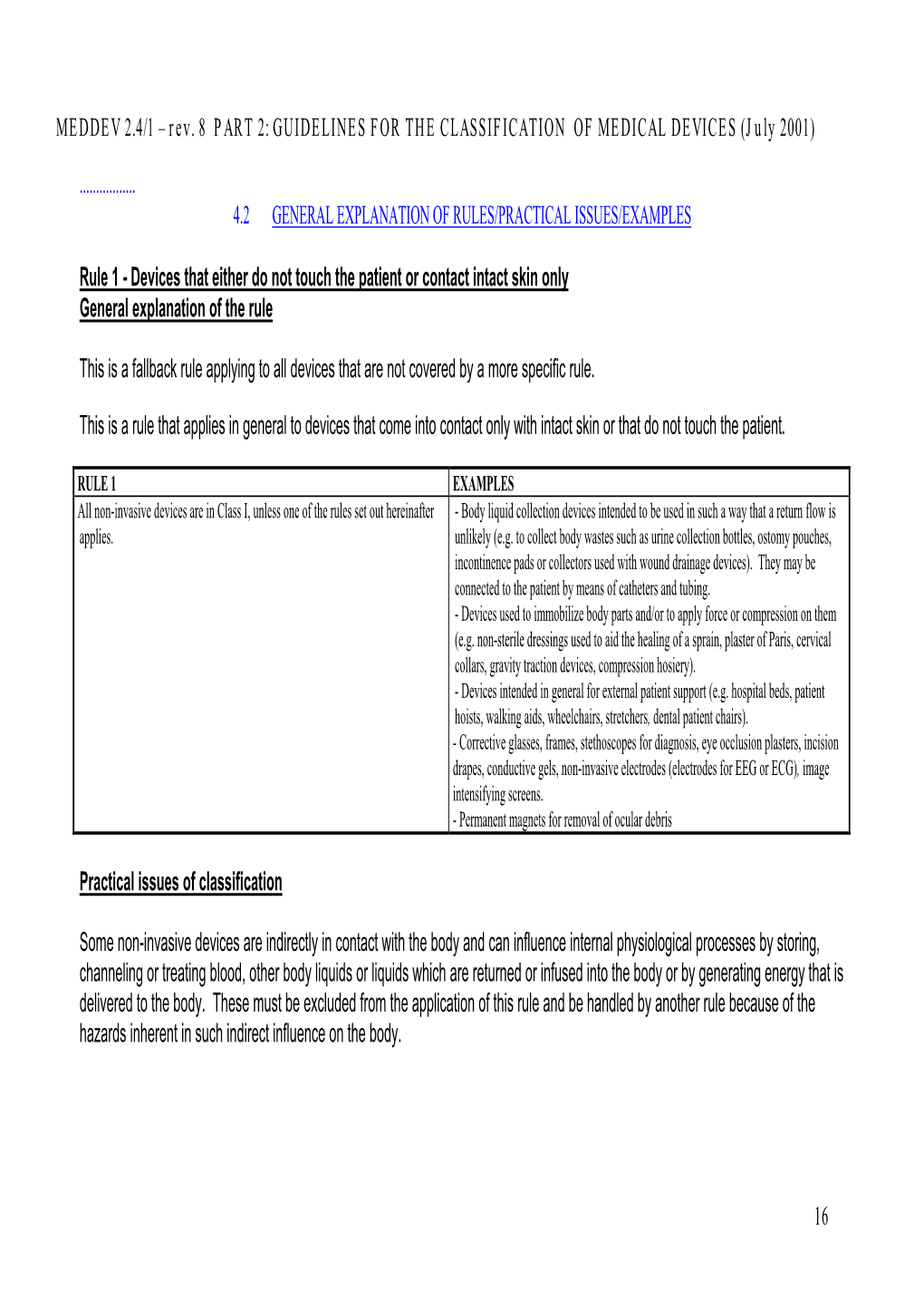 4.2 General Explanation of Rules/Practical Issues/Examples