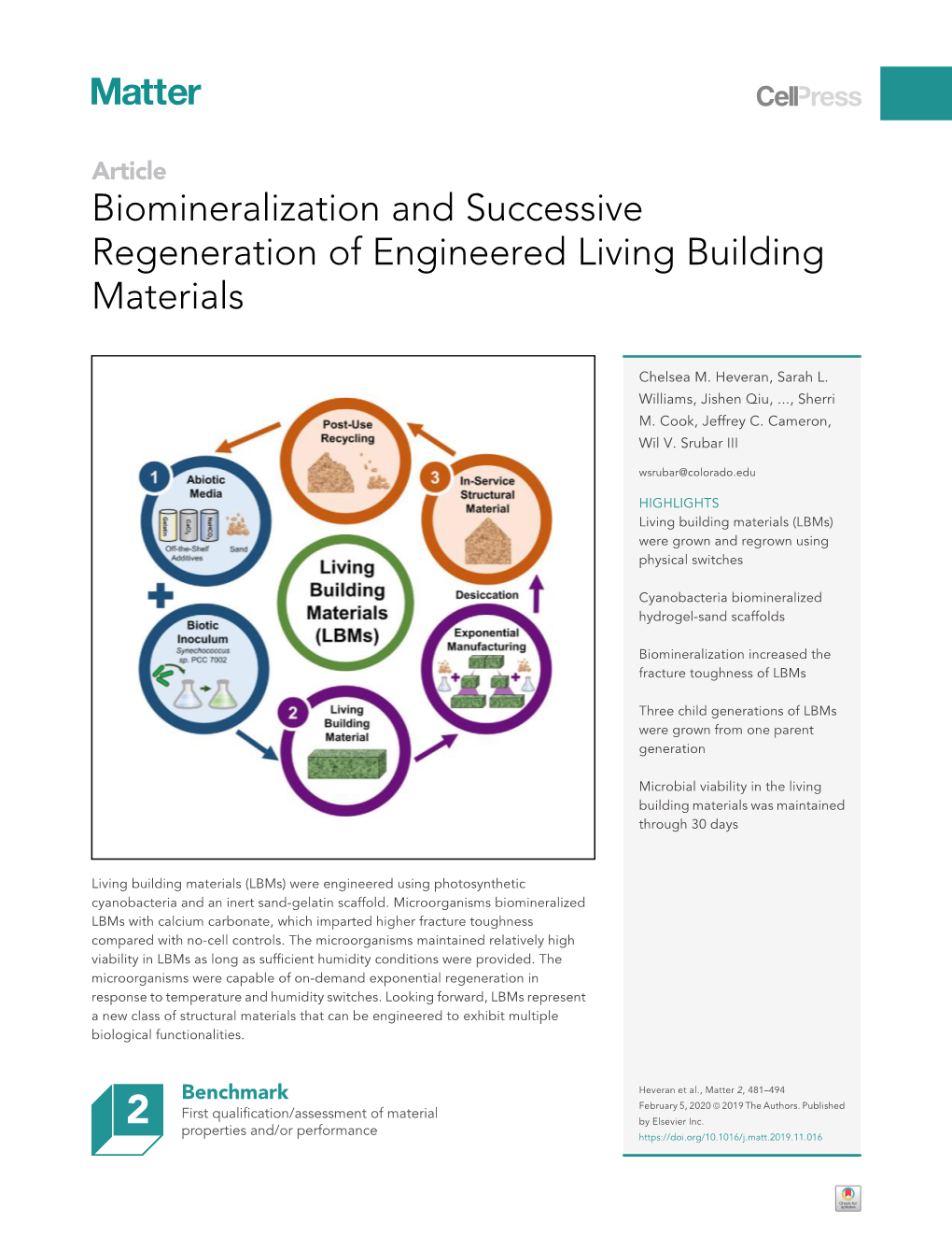 Living Building Materials