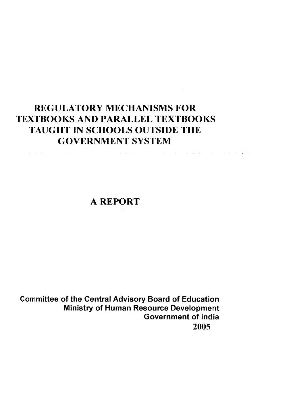 Regulatory Mechanisms for Textbooks and Parallel Textbooks Taught in Schools Outside the Government System