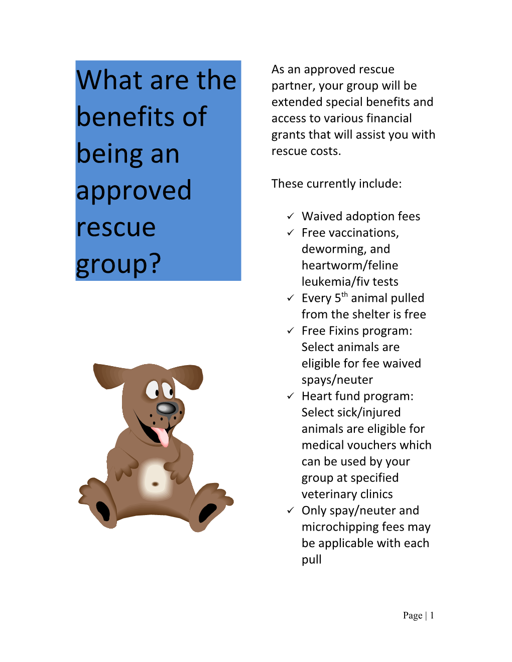 What Are the Benefits of Being an Approved Rescue Group?