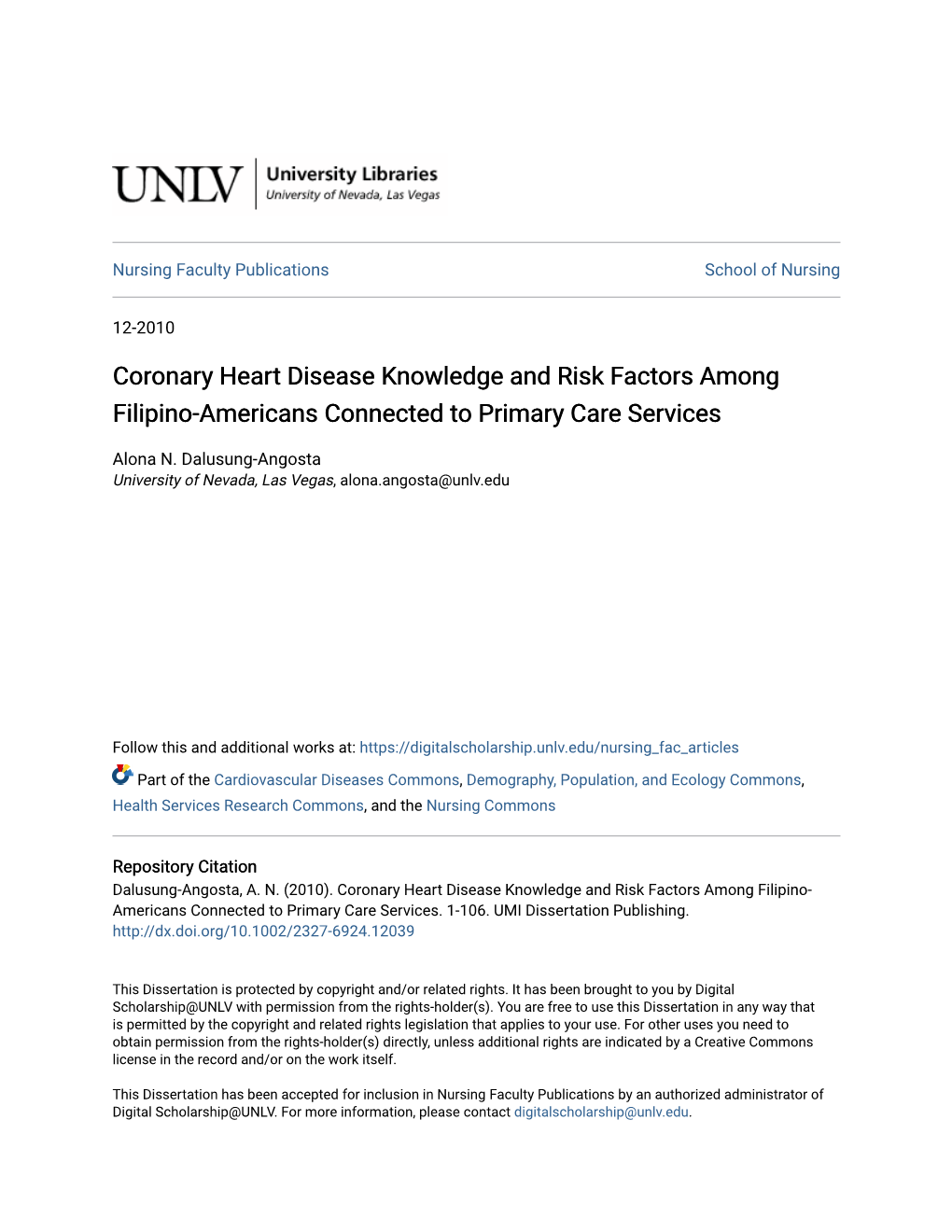 Coronary Heart Disease Knowledge and Risk Factors Among Filipino-Americans Connected to Primary Care Services