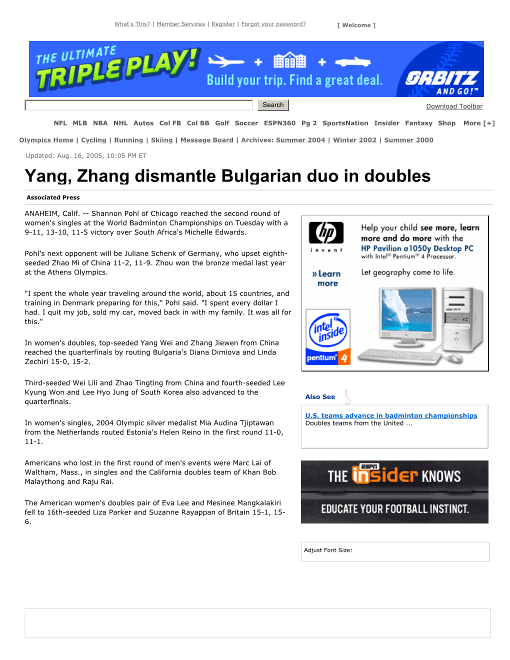 Yang, Zhang Dismantle Bulgarian Duo in Doubles