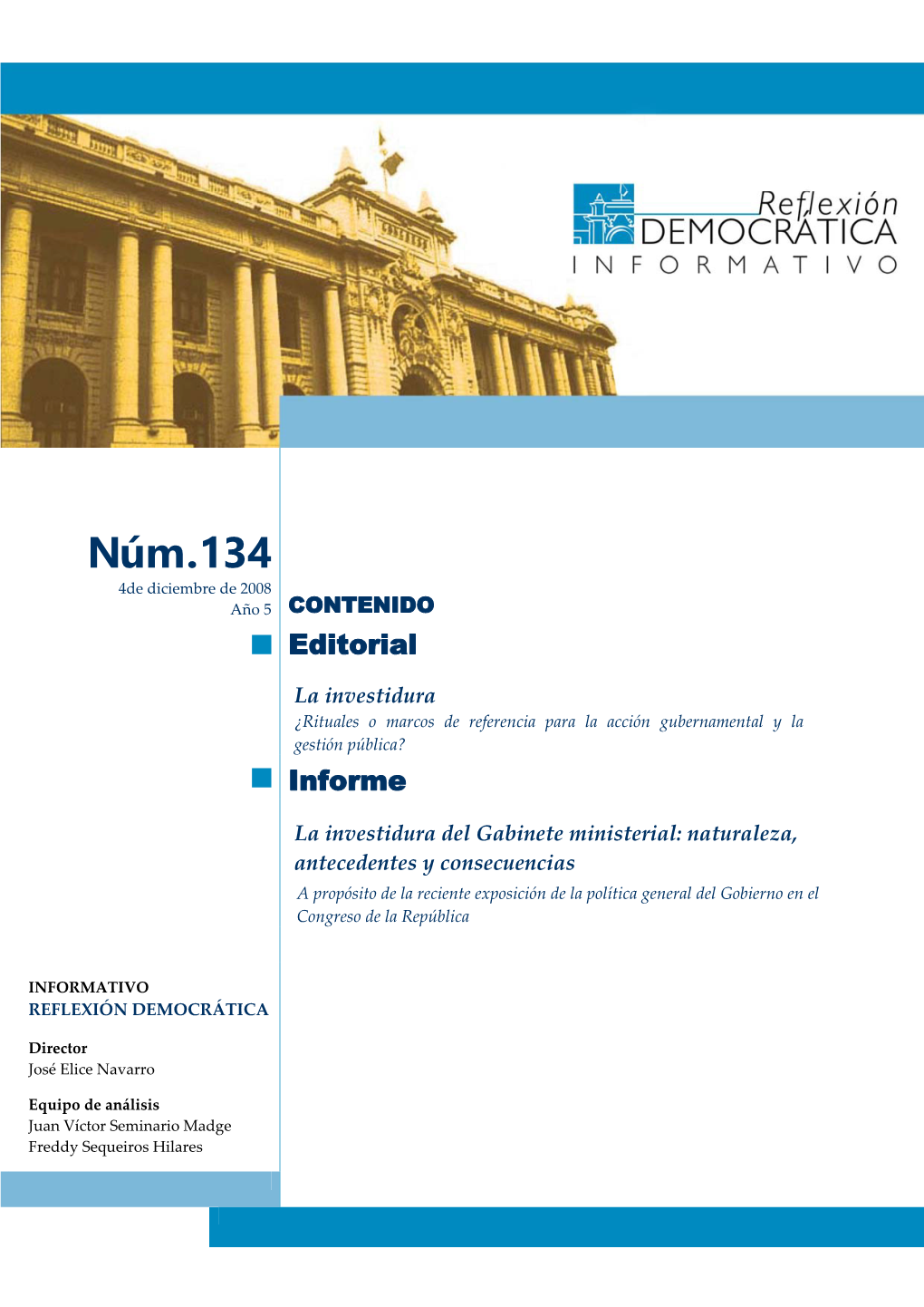 Núm.134 4De Diciembre De 2008 Año 5 CONTENIDO