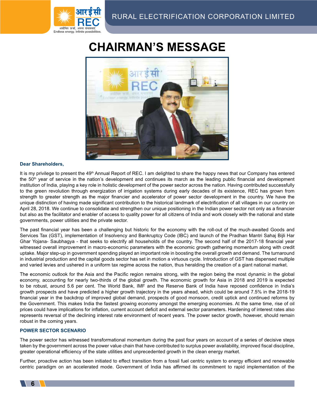 Chairman's MESSAGE