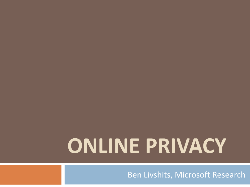 Online Privacy