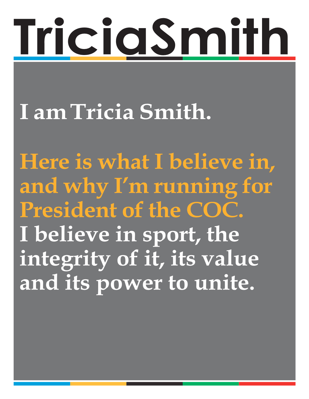 I Am Tricia Smith. Here Is What I Believe In, and Why I'm Running For