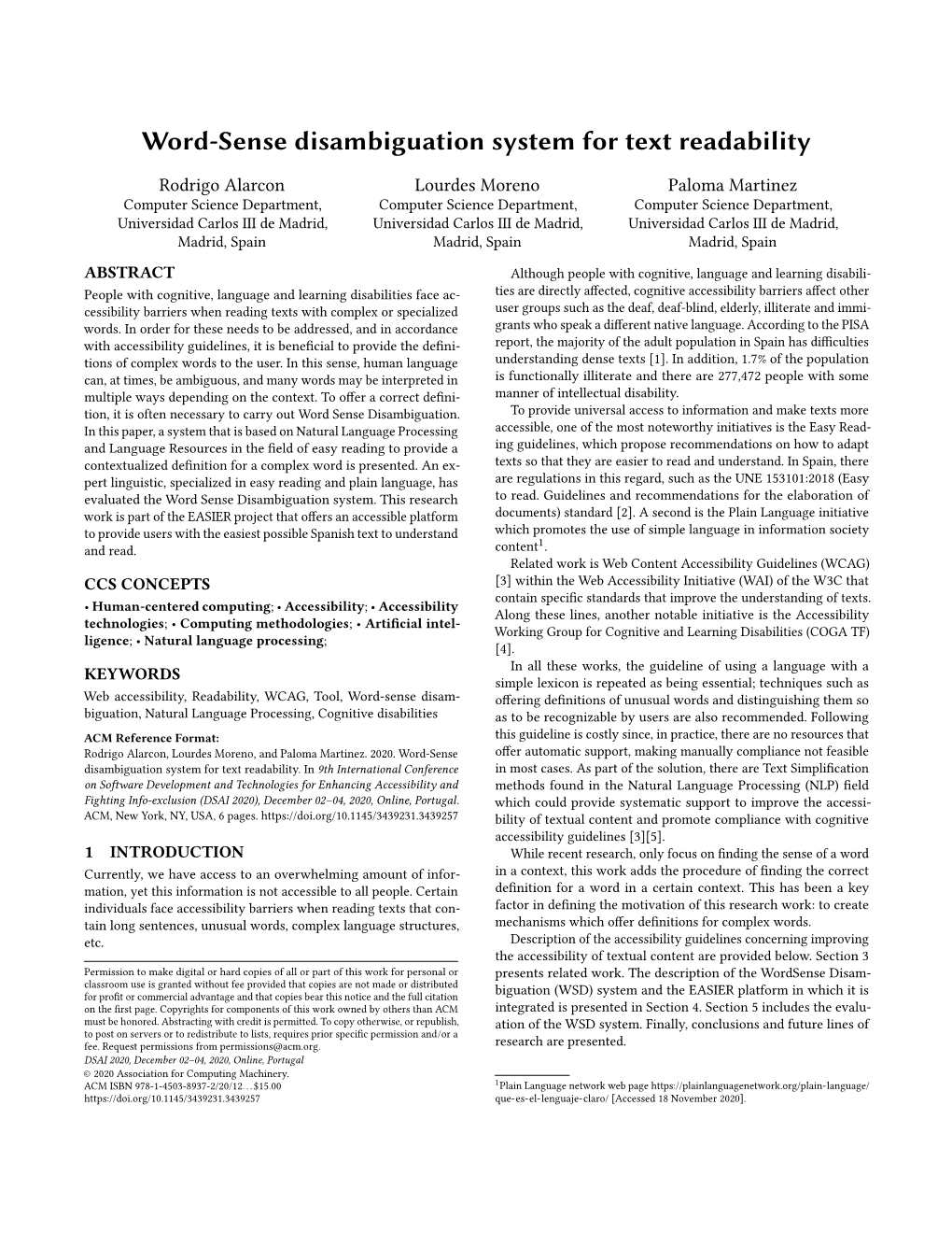 Word-Sense Disambiguation System for Text Readability