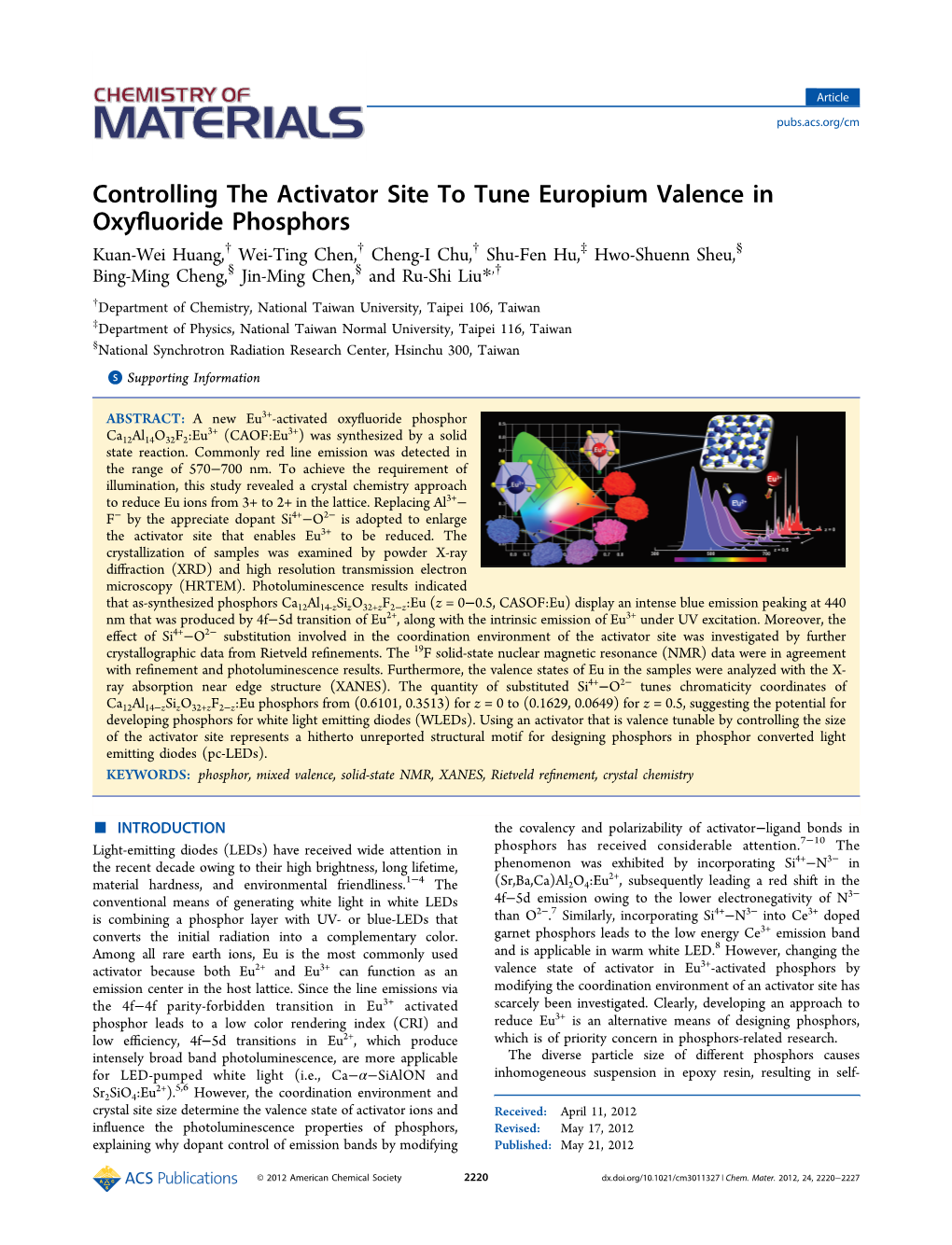 Controlling the Activator Site to Tune Europium Valence in Oxyfluoride