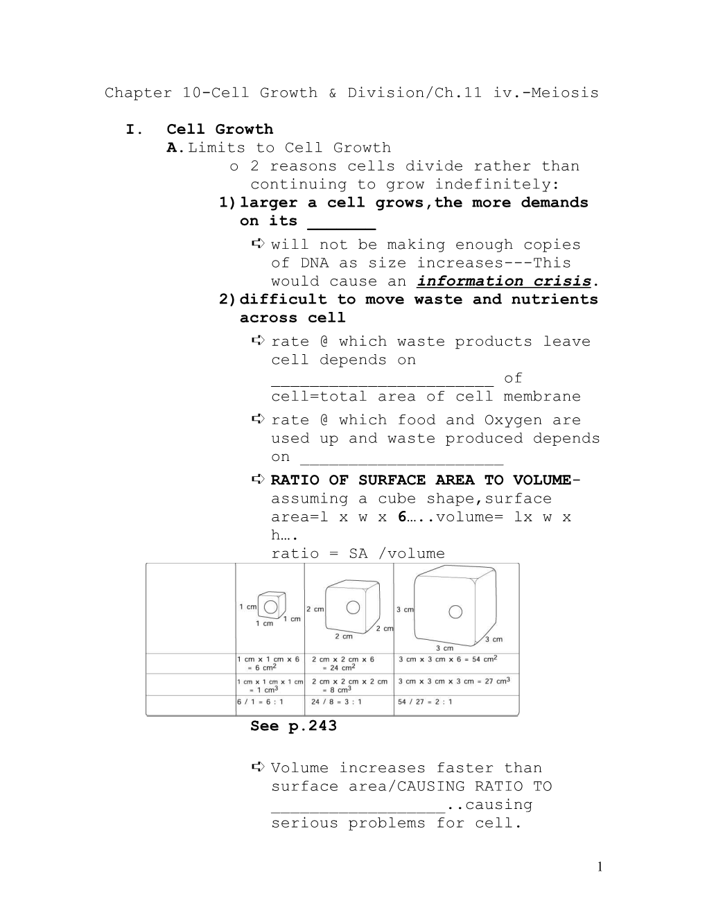 Chapter 10-Cell Growth & Division