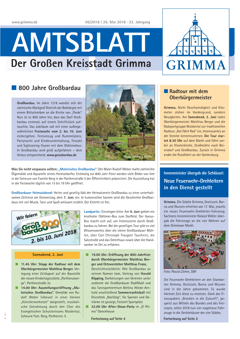 Der Großen Kreisstadt Grimma