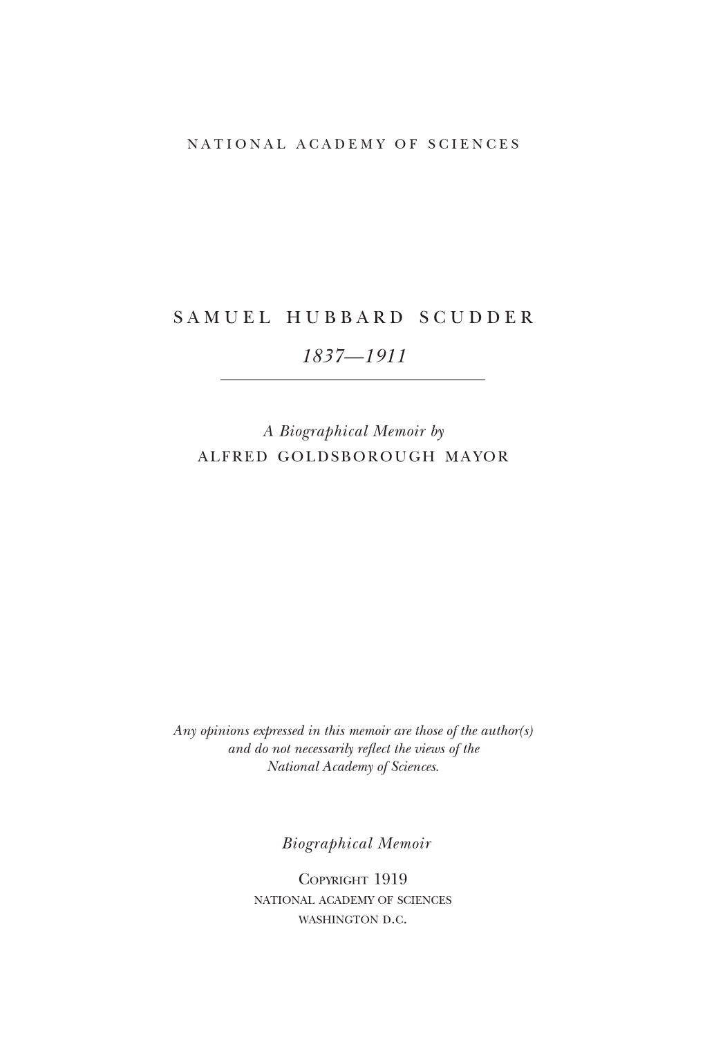 Samuel Hubbard Scudder