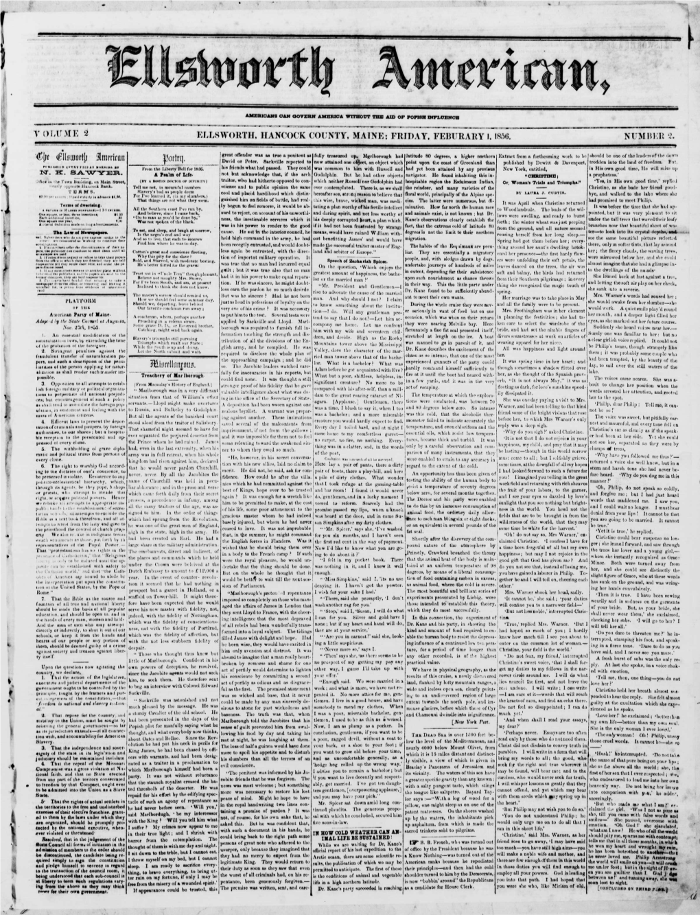 Ellsworth American : February 1, 1856