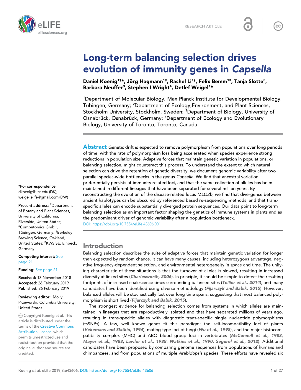 Long-Term Balancing Selection Drives Evolution of Immunity Genes In