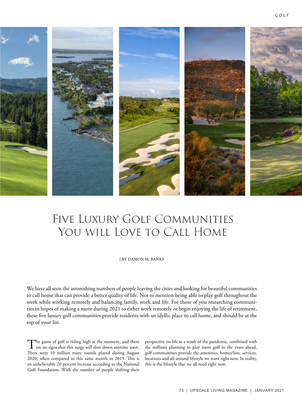 Five Luxury Golf Communities You Will Love to Call Home