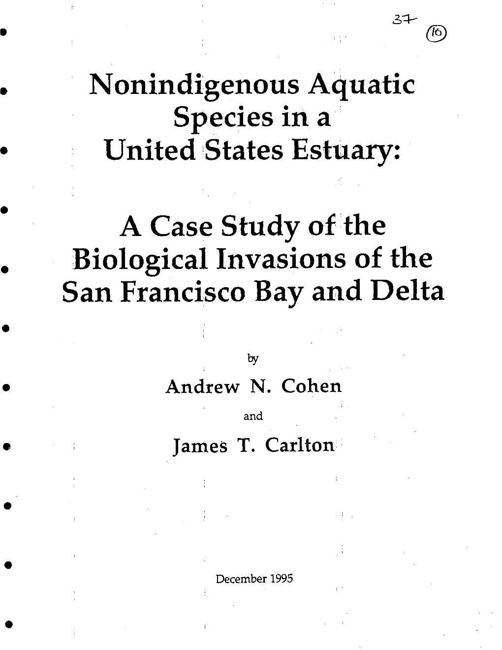 Nonindigenous Aquatic Species in United States Estuary: a Case Study of the Biological Invasions Of