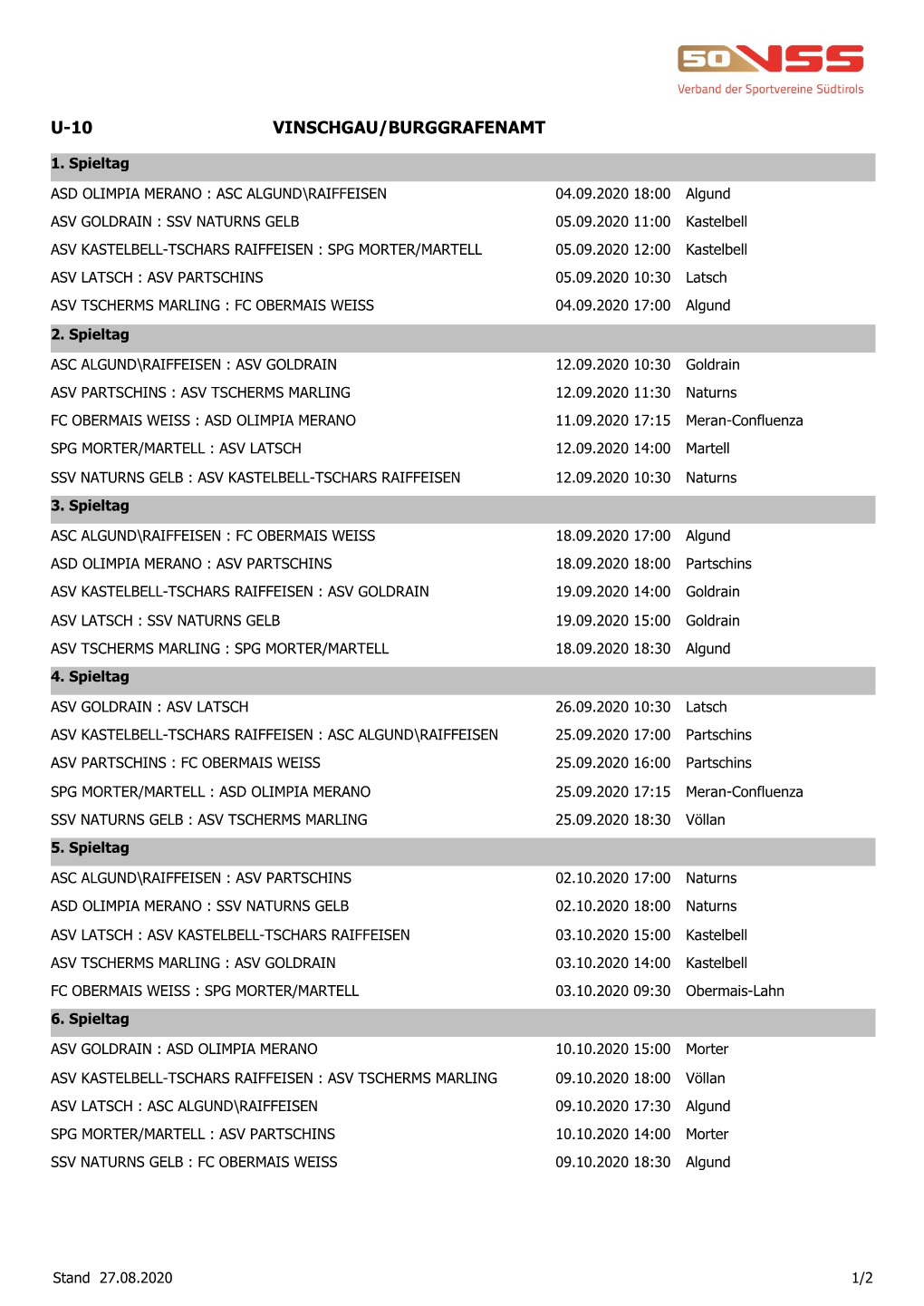 U-10 Vinschgau/Burggrafenamt