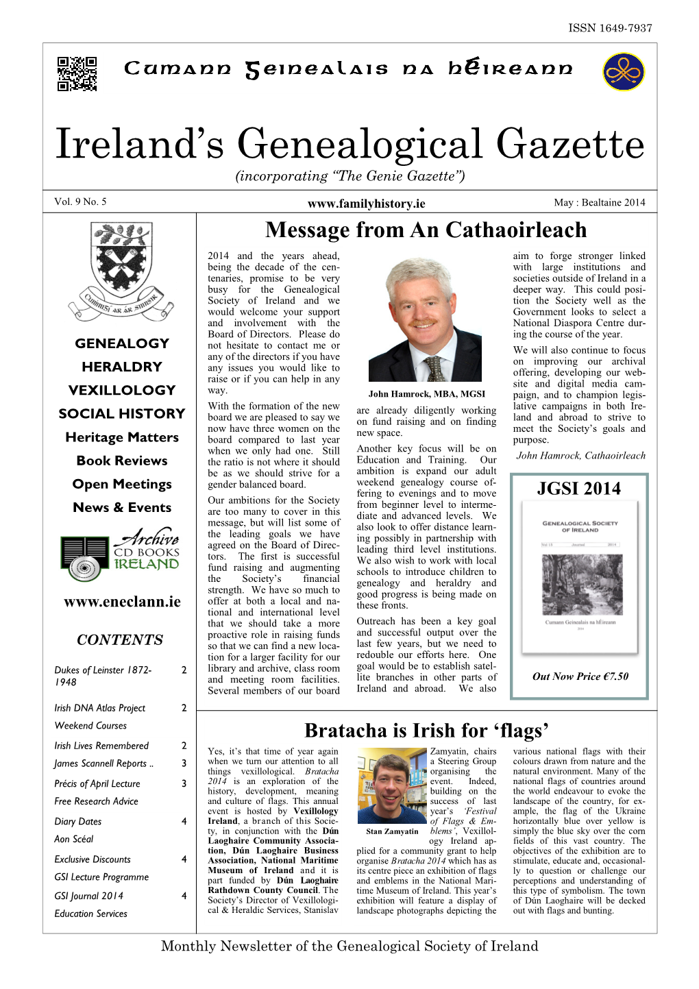 Ireland's Genealogical Gazette (May 2014)