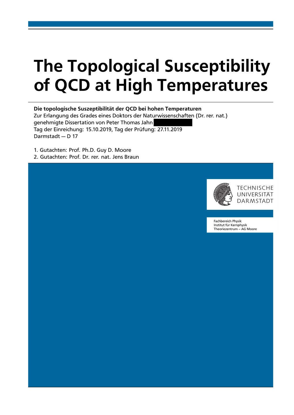 The Topological Suceptibility of QCD at High Temperatures