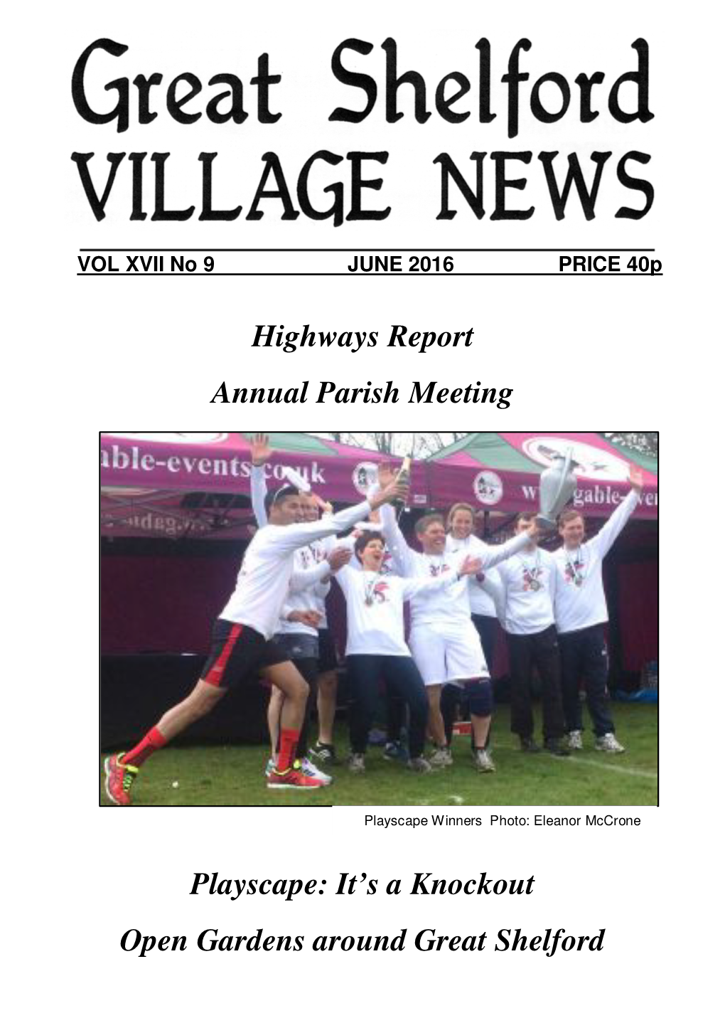 Highways Report Annual Parish Meeting Playscape